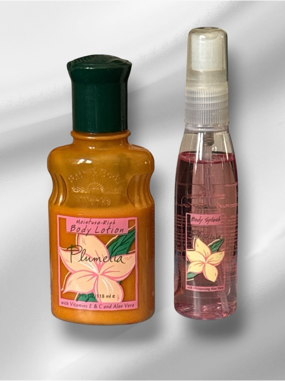Bath & Body Works VINTAGE Plumeria Lotion & Body Spray Late 90s-Early 2000s 4 OZ
